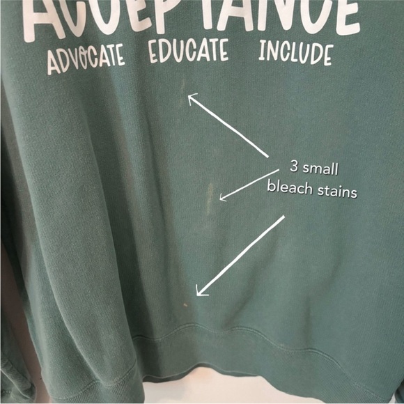 Autism Acceptance - Green Sweatshirt/Crewneck - Picture 5 of 8